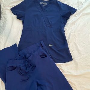Navy Blue Grey’s Anatomy Scrub Set